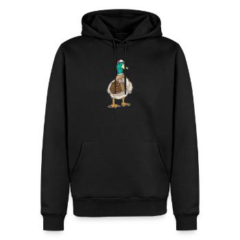 Duck Baseball Baseball Glove Sport - Men’s Premium Organic Hoodie - black - Front - Nico (187cm)