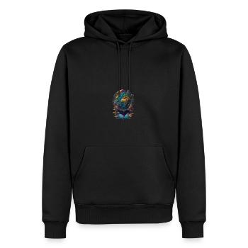 Planet Erde Welt Planeten Abstrakt - Männer Premium Bio Hoodie - Schwarz - Vorne - Nico (187cm)