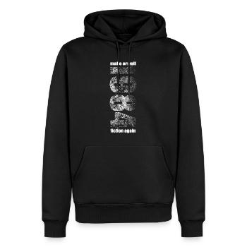1984 - Faire de la fiction à nouveau Orwell - Sweat à capuche Premium bio Homme - noir - Devant - Nico (187cm)
