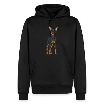Miniature Pinscher Rehpinscher Min Pin Dog - Sweat à capuche Premium bio Homme - noir - Devant - Nico (187cm)