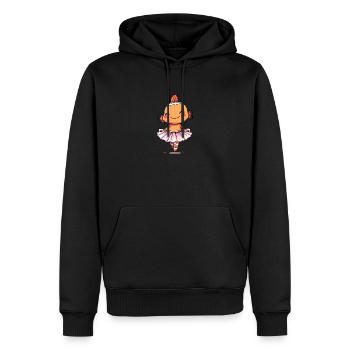 Clownfisch macht Ballett... - Männer Premium Bio Hoodie - Schwarz - Vorne - Nico (187cm)
