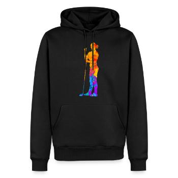 Golferin Golfer Golf Golfspieler Silhouette - Männer Premium Bio Hoodie - Schwarz - Vorne - Nico (187cm)