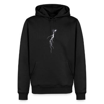Lightning Bolt Blitz - Männer Premium Bio Hoodie - Schwarz - Vorne - Nico (187cm)