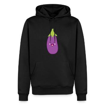 Aubergine Légume Costume Carnaval Carnaval - Sweat à capuche Premium bio Homme - noir - Devant - Nico (187cm)