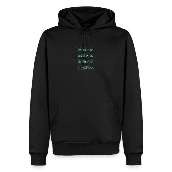 Que la pluie s’évanouisse... - Sweat à capuche Premium bio Homme - noir - Devant - Nico (187cm)