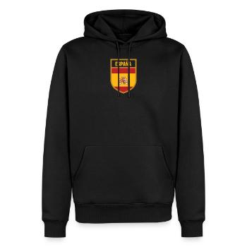 Spanien - Nationalfahne im Wappen - Männer Premium Bio Hoodie - Schwarz - Vorne - Nico (187cm)