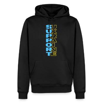 ukraine support ukraina slava ukraini selenskyj - Männer Premium Bio Hoodie - Schwarz - Vorne - Nico (187cm)