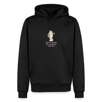 Repose en paix Reine Elizabeth II - Sweat à capuche Premium bio Homme - noir - Devant - Nico (187cm)