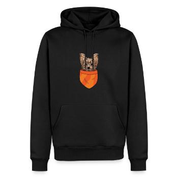 Rottweiler dans la poche chiot animal de compagnie amour - Sweat à capuche Premium bio Homme - noir - Devant - Nico (187cm)