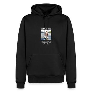 Lustige Christliche Kleidung - Waking On Water, - Männer Premium Bio Hoodie - Schwarz - Vorne - Nico (187cm)