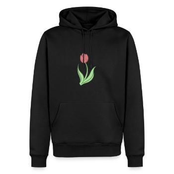 Süße Tulpe - Männer Premium Bio Hoodie - Schwarz - Vorne - Nico (187cm)