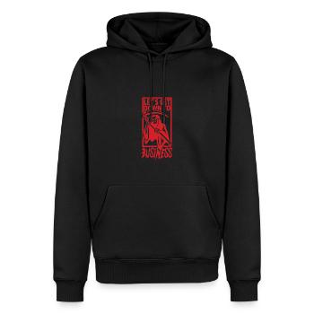 Passons aux choses sérieuses - Sweat à capuche Premium bio Homme - noir - Devant - Nico (187cm)