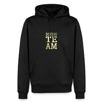 Équipe de plongée - Sweat à capuche Premium bio Homme - noir - Devant - Nico (187cm)
