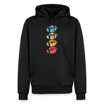 American Football American Vector Pride - Sweat à capuche Premium bio Homme - noir - Devant - Nico (187cm)