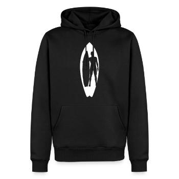Surfer - Surfen - Männer Premium Bio Hoodie - Schwarz - Vorne - Nico (187cm)