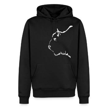 bison - Men’s Premium Organic Hoodie - black - Front - Nico (187cm)