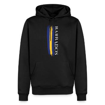 Barbados skizzierte Landesfarben - Männer Premium Bio Hoodie - Schwarz - Vorne - Nico (187cm)