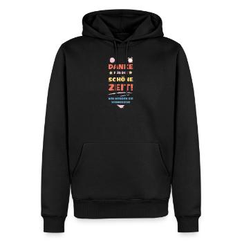 Danke für die schöne zeit Geschenk Lehrerin Schule - Männer Premium Bio Hoodie - Schwarz - Vorne - Nico (187cm)