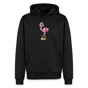 Chaussures Flamingo - Sweat à capuche Premium bio Homme - noir - Devant - Nico (187cm)