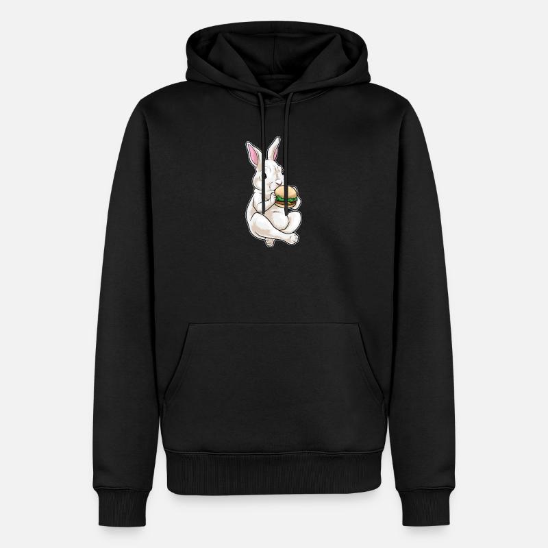 Bunny Cheeseburger - Sweat à capuche Premium bio Homme - noir
