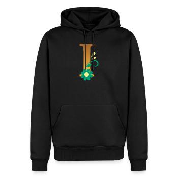 I - Sweat à capuche Premium bio Homme - noir - Devant - Nico (187cm)