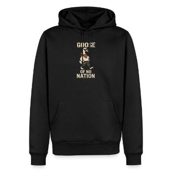 Drôle d’oies Meme Chaos Honk Certifié Silly - Sweat à capuche Premium bio Homme - noir - Devant - Nico (187cm)
