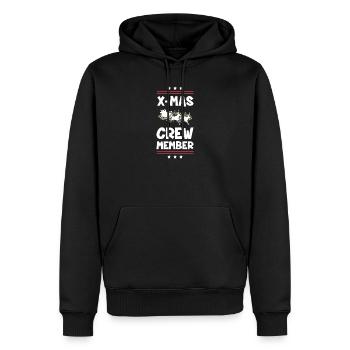 X-Mas Crew Mitglied - Männer Premium Bio Hoodie - Schwarz - Vorne - Nico (187cm)