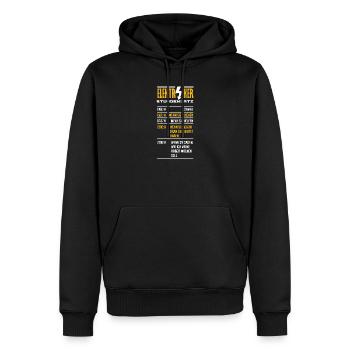 Elektriker Stundensatz Humor - Männer Premium Bio Hoodie - Schwarz - Vorne - Nico (187cm)