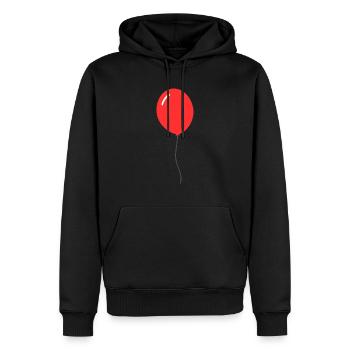 ballon rouge - Sweat à capuche Premium bio Homme - noir - Devant - Nico (187cm)