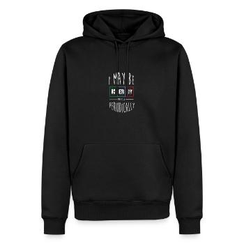 Tableau périodique - Sweat à capuche Premium bio Homme - noir - Devant - Nico (187cm)