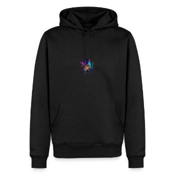 Clef de musique - Sweat à capuche Premium bio Homme - noir - Devant - Nico (187cm)