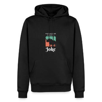 Extinction pas drôle. Gesche, militant des droits des animaux - Sweat à capuche Premium bio Homme - noir - Devant - Nico (187cm)
