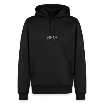 Angleterre et Bulgarie Bulgarie Bulgarie Drapeau - Sweat à capuche Premium bio Homme - noir - Devant - Nico (187cm)