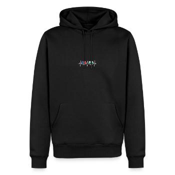 France et Bulgarie Drapeau bulgare Drapeaux - Sweat à capuche Premium bio Homme - noir - Devant - Nico (187cm)
