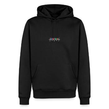 Frankreich und Irland Irische Fahne Flaggen - Männer Premium Bio Hoodie - Schwarz - Vorne - Nico (187cm)