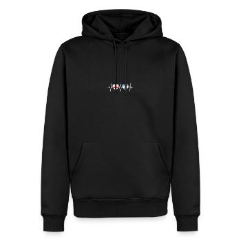 Angleterre et Argentine Drapeaux argentins - Sweat à capuche Premium bio Homme - noir - Devant - Nico (187cm)