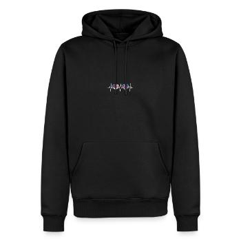 USA and Iceland Icelandic flag flags - Men’s Premium Organic Hoodie - black - Front - Nico (187cm)