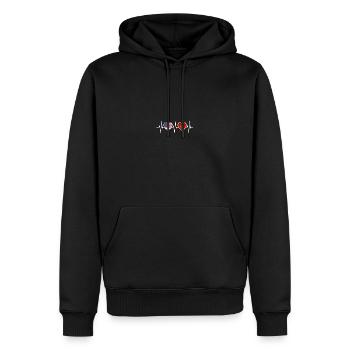 USA und Montenegro Montenegrinische Fahne Flaggen - Männer Premium Bio Hoodie - Schwarz - Vorne - Nico (187cm)