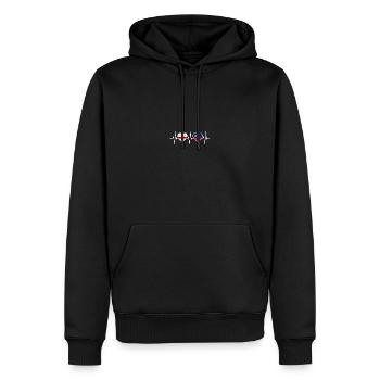England und Liechtenstein Liechtensteinische Fahne - Männer Premium Bio Hoodie - Schwarz - Vorne - Nico (187cm)