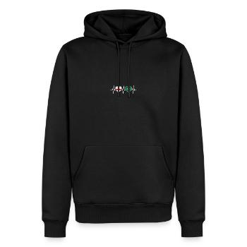 Angleterre et Arabie saoudite Drapeaux saoudiens - Sweat à capuche Premium bio Homme - noir - Devant - Nico (187cm)