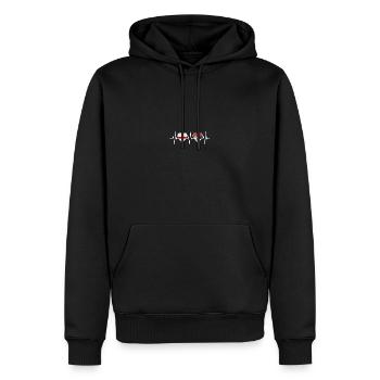 Angleterre et Serbie Drapeau serbe Drapeaux - Sweat à capuche Premium bio Homme - noir - Devant - Nico (187cm)