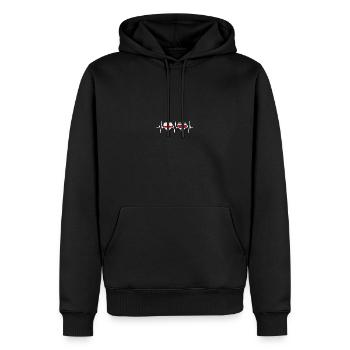 Drapeaux du drapeau de l’Angleterre et du Suriname - Sweat à capuche Premium bio Homme - noir - Devant - Nico (187cm)