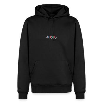 Drapeau mexicain de la France et du Mexique - Sweat à capuche Premium bio Homme - noir - Devant - Nico (187cm)