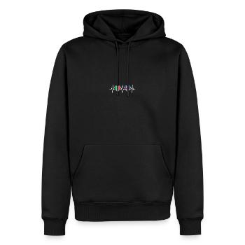 Italy and Iceland Icelandic flag flags - Men’s Premium Organic Hoodie - black - Front - Nico (187cm)