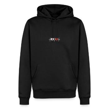 Japan und Vietnam Vietnamesische Fahne Flaggen - Männer Premium Bio Hoodie - Schwarz - Vorne - Nico (187cm)