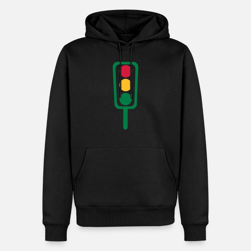 Ampel - Männer Premium Bio Hoodie - Schwarz