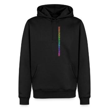 Festbrennweiten von 1 bis 100 für dunklen Hintergrund - Männer Premium Bio Hoodie - Schwarz - Vorne - Nico (187cm)