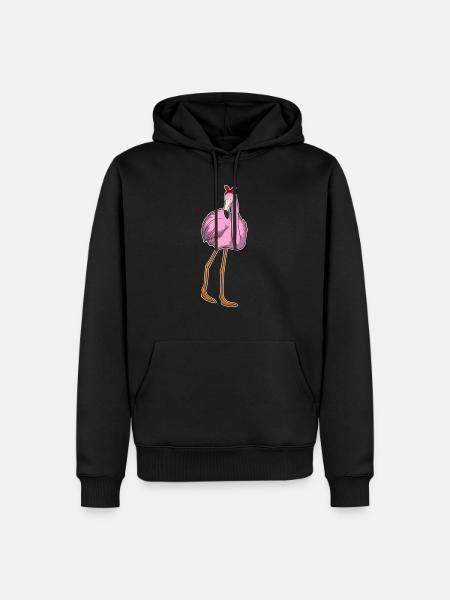 Flamingo-Halstuch - Männer Premium Bio Hoodie - Schwarz