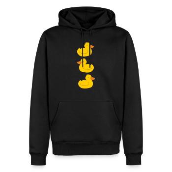 drei entchen - Männer Premium Bio Hoodie - Schwarz - Vorne - Nico (187cm)