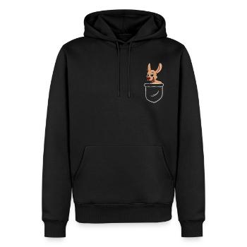 Süßes Känguru Baby im Beutel - Männer Premium Bio Hoodie - Schwarz - Vorne - Nico (187cm)